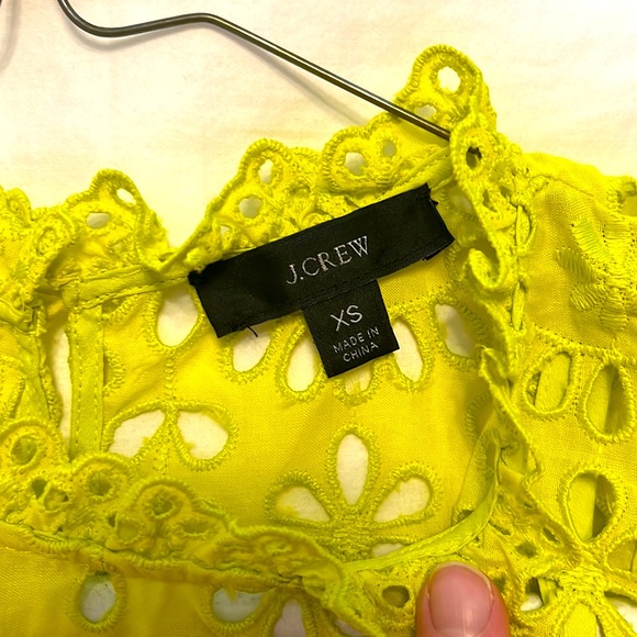 J. Crew eyelet top with flutter sleeves and matching cami underneath. - Picture 4 of 8